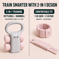 Kit d'entraînement complet pour le corps, haltères et kettlebells 2-en-1 et poids portables, entraînement de force à domicile, fournisseur OEM