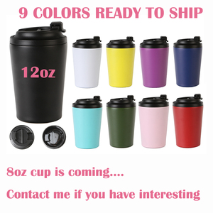 12oz Stainless Steel Reusable Eco-friendly Outdoor Travel <b>Coffee</b> Tumbler 360ml Thermos Double Wall Vacuum Insulated Leak-Proof - Product Image 4