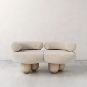 羊毛沙发后现代承包意大利家庭休闲异型单人沙发爱座