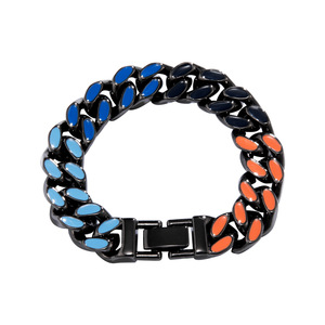 Pulsera de Cadena Cubana Clásica, Chapada en Oro de 18K, Acero Inoxidable, para Fiestas y Eventos, para Hombre - Product Image 1