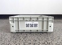 Bac de rangement industriel empilable 600x400x148mm, bac en plastique Euro avec séparateur amovible