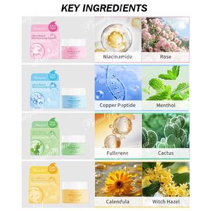 Crème hydratante pour le visage, crème aqueuse naturelle ultra-hydratante, calendula, fullerène, niacinamide, peptide de cuivre, crème pour le visage 50g - Product Image 6