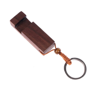 Porte-clés sifflet en bois personnalisé avec logo gravé au laser, en bambou naturel, écologique, promotionnel, pour sports de plein air, souvenir, vente en gros