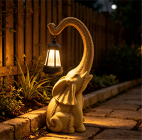 Ornamen Patung Taman Resin Grosir Lampu LED Dilukis Tangan Seperti Asli Warna Sesuai Pesanan Lampu Jalan Suasana Balkon