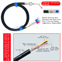 Sonde de température à thermistance Pt100/K avec tube à diamètre variable et filetage mobile M10*1
