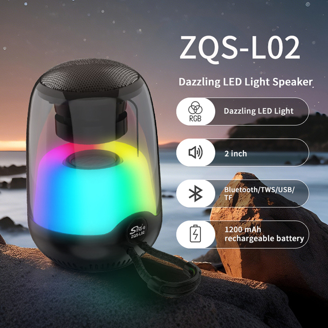 Mini Portable Wireless USB Speaker RGB Loud Music Surround Bass Box Outdoor Parties Computer Use Loud Speaker ZQSL02