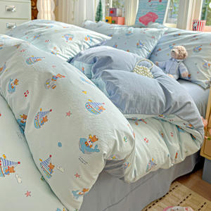 Ensemble <span class=keywords><strong>de</strong></span> literie 4 pièces imprimé <span class=keywords><strong>poisson</strong></span>, comprenant un sac à cordon (option drap-<span class=keywords><strong>housse</strong></span>/drap plat) - Product Image 5