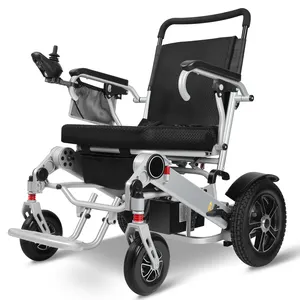 Venta directa de fábrica, silla de ruedas eléctrica ligera plegable portátil barata, silla de ruedas eléctrica ligera plegable para discapacitados
