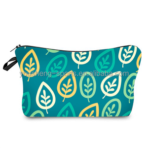 Bolsa de cosméticos de neopreno reutilizable lavable portátil impermeable para mujer con patrón de dibujos animados bolsa de maquillaje - Product Image 2