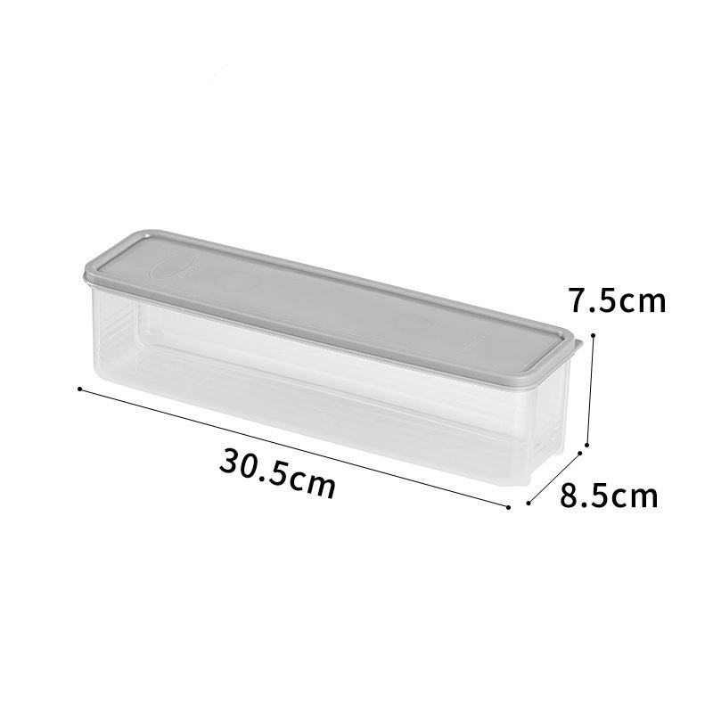 Caja transparente con tapa gris