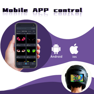 Casque de vélo avec écran LED RGB DIY, contrôle par application téléphonique, casque avec écran LED personnalisable, panneau de casque de vélo intelligent - Product Image 5