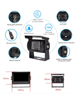 1080P 4CH étanche 7 pouces moniteur MDVR enregistreur 4G SIM GPS WiFi pour véhicule de secours inverse Bus camion caméra voiture aide à l'inversion