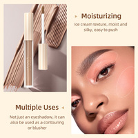 Fard à paupières liquide mat, effet brumeux, tons terreux nude, maquillage double usage yeux et joues, longue tenue, ensemble de cosmétiques pour le visage et les yeux