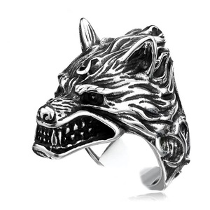 Bague ouverte réglable en alliage, style rétro punk <span class=keywords><strong>européen</strong></span>-américain, motif serpent, lézard, <span class=keywords><strong>chien</strong></span>, pharaon, exagérée et imposante, unisexe, électroplaquée - Product Image 2