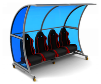 Sièges de stade de football portables VIP, capacité de 8 places, logo personnalisé, abri pour équipe de football, accessoire de ballon, en acier carbone