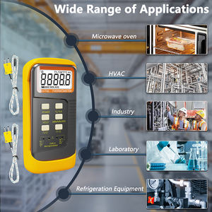 Termómetro Digital de Doble Canal con Sonda de Termopar Tipo <span class=keywords><strong>K</strong></span>, Sensor de Temperatura para la Industria, Gran Venta - Product Image 4
