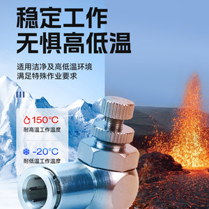 All Pneumatic Throttle Valve <b>Quick</b> Plug Copper Nickel Plated 2.5Mpa For Air Pipe <b>Connector</b> - Product Image 3