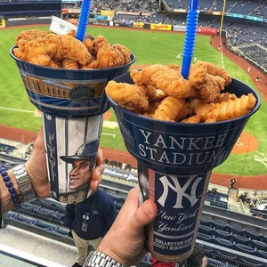 Gobelets à collation bon marché Tasses à boisson et collation en plastique réutilisables avec pailles Gobelet de stade avec bol supérieur pour frites et coca - Product Image 6