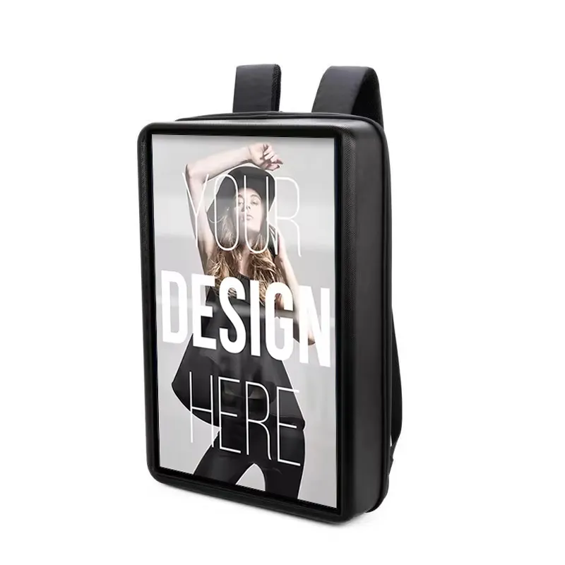 21,5 polegadas mochila digital com tela LCD Outdoor Digital Signage mochila andando Billboard