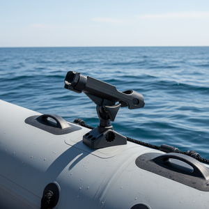 Support de canne à pêche en nylon noir avec rotation à <span class=keywords><strong>720</strong></span> degrés, peut être assemblé en position verticale et horizontale - Product Image 1