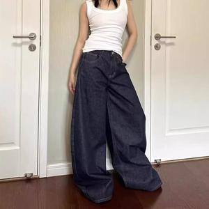 Pantalones Vaqueros de Mujer Y2K, Lavados, Holgados, de Cintura Alta, Corte Recto, a la Moda - Product Image 4