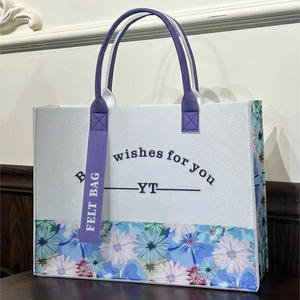 Sac fourre-tout en <span class=keywords><strong>feutre</strong></span> personnalisé pour le shopping, le rangement de cosmétiques et l'organisation, sac à main économique pour femmes - Product Image 1