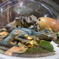 Scène d'éclosion de dinosaure robotique réaliste, exposition de dinosaures animatroniques, décoration personnalisée pour parc à dinosaures, exposition interactive