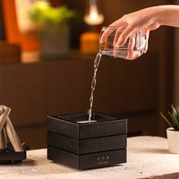 Diffuseur d'huiles essentielles à flamme, humidificateur à brume froide silencieux USB pour bureau personnel, cadeau idéal pour la maison et le bureau en ABS