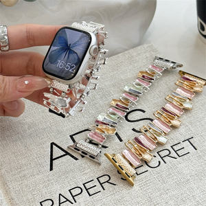 <span class=keywords><strong>Bracelet</strong></span> de montre à breloque en métal de mode de luxe pour <span class=keywords><strong>Apple</strong></span> <span class=keywords><strong>Watch</strong></span> 9 8 <span class=keywords><strong>7</strong></span> 6 5 4 Series Girls <span class=keywords><strong>Bracelet</strong></span> - Product Image 4