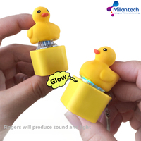 Creative Cartoon Pu Material Sound and Light Function Charging Frog-shaped Small Pendant Keycap Axles Tester Custom Keychain