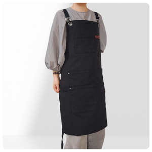 Tablier <span class=keywords><strong>de</strong></span> <span class=keywords><strong>cuisine</strong></span> sans manches en toile, anti-taches, réutilisable, design tendance avec impression <span class=keywords><strong>de</strong></span> logo personnalisé pour le nettoyage - Product Image 4