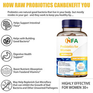Probiotiques Marque Blanche pour Femmes 100 Milliards de UFC Soutien Urinaire Prébiotiques Enzymes Digestives Efficaces pour Femmes 30+ - Product Image 3
