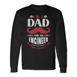Camiseta de manga larga: Soy papá y ingeniero, nada me asusta - Product Image 2