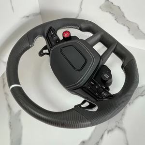 <span class=keywords><strong>Volante</strong></span> de fibra de carbono para <span class=keywords><strong>Audi</strong></span> A3 A4 A5 A6 A7 Q3 Q5 Q7 <span class=keywords><strong>Volante</strong></span> totalmente perforado <span class=keywords><strong>Volante</strong></span> de fondo plano Campaña - Product Image 4