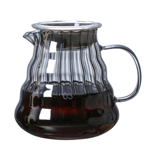 Manufacturer Wholesale Modern Eco-Friendly Food Grade Glass Coffee Pot <b>Set</b> Includes Filter Paper Walnut Holder Silicone Funnel - Product Image 1