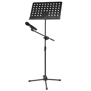 MS-513 Live Performance Musical Instruments Portable Music Stand Folding Music Stand With Microphone Stand