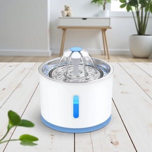 เครื่องให้น้ำสัตว์เลี้ยงอัตโนมัติ สแตนเลส ทันสมัย ป้องกันการรั่วซึม ขนาด 2.4 ลิตร เป็นมิตรกับสิ่งแวดล้อม ระบบกรอง 3 ชั้น สำหรับสัตว์เลี้ยงขนาดเล็กทุกชนิด - Product Image 1