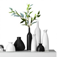 Ornamen Vas Bunga Kering Keramik Zen Gaya Jepang Desain Minimalis Kreatif Wadah Rangkaian Bunga Buatan Tangan Dekorasi Rumah
