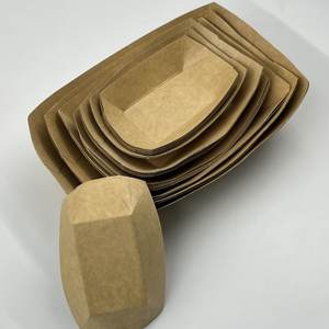 Venta al por mayor de papel Kraft desechable para fiesta, aperitivos, patatas fritas, cubiertos en forma de barcos de comida - Product Image 2