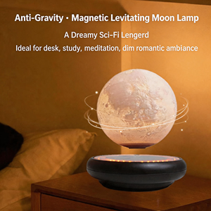 HCNT Speaker Night Light Magnetic Levitating Moon <b>Lamp</b> 16 Colors Gradient Base 3 Colors Touch Control 360° Rotation - Product Image 5