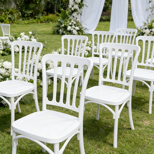 Coussin de chaise en plastique blanc luxueux, mobilier moderne pour hôtel, maison, bureau, appartement, salle à manger, mariages, fêtes, utilisation extérieure, durable, en PP - Product Image 1