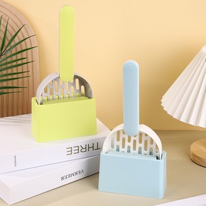 Pala para Arena de Gatos de Colores Pastel Barata al por Mayor de Fábrica, Pala Multicolor para Arena de Gatos con Soporte - Product Image 2