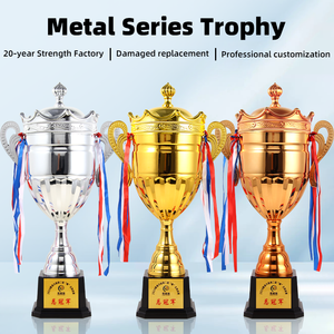 Fabricante personalizado baloncesto voleibol béisbol Pickleball trofeo copas de premio personalizado Metal dorado fútbol trofeos taza - Product Image 3
