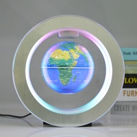 Globe magnétique flottante de natation, dispositif rotatif avec lumière LED