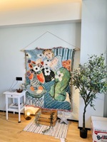 Offre Spéciale Tapisserie Fil Teint Machine Tissage Jacquard Tapisserie Vintage Logo Personnalisé Tissé Oem
