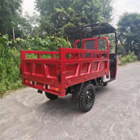 Motocicleta Agrícola de Carga Pesada, Triciclo de Gasolina de Tres Ruedas para 3 Pasajeros, con Capacidad de Carga de 400 kg