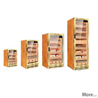 Humidor pour cigares personnalisable de 135 L, grand réfrigérateur à cigares avec compresseur, armoire thermostatée, capacité de 500 cigares avec éclairage LED