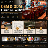 Ensemble de meubles de restaurant de luxe commercial, canapé en cuir noir, table à manger en marbre et chaises, sièges de banquette pour club, café, pub, bar