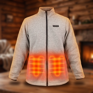 Heated Zipper-Up Hoodie Unisex Winter Casual <b>USB</b> Rechargeable Breathable <b>Heating</b> Coat for Men and Women - Product Image 3