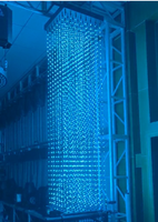 Yifa éclairage professionnel rideau de chute rvb 3in1 3D matrice lumière cristal 3D lumière pour la décoration de conception de scène